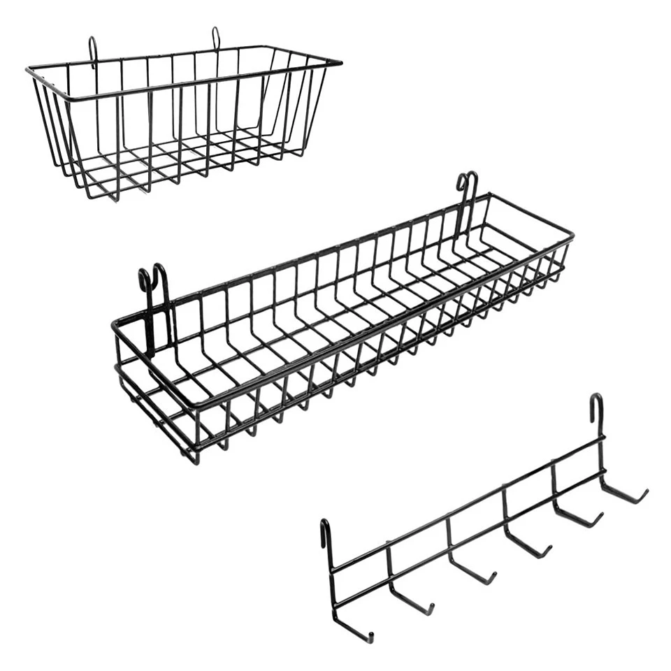 Wire Grid Desk Storage Set